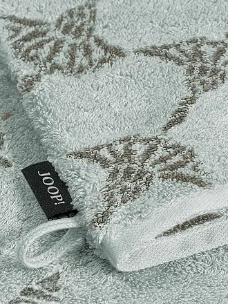 JOOP | Waschhandschuh Cornflower 16x22cm Graphit | hellgrün
